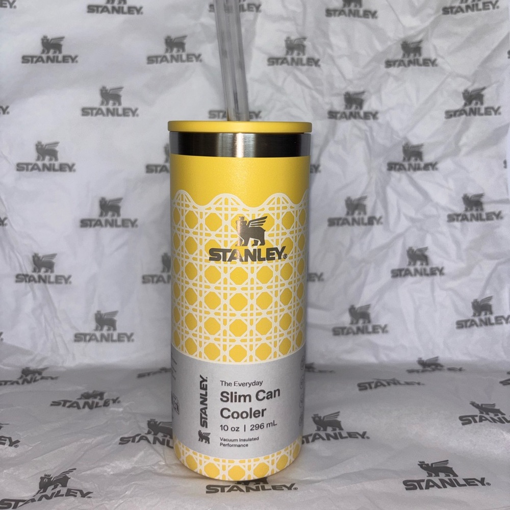 Stanley 10oz Everyday Slim Cooler Cup Daffodil Rattan / yellow picnic collection